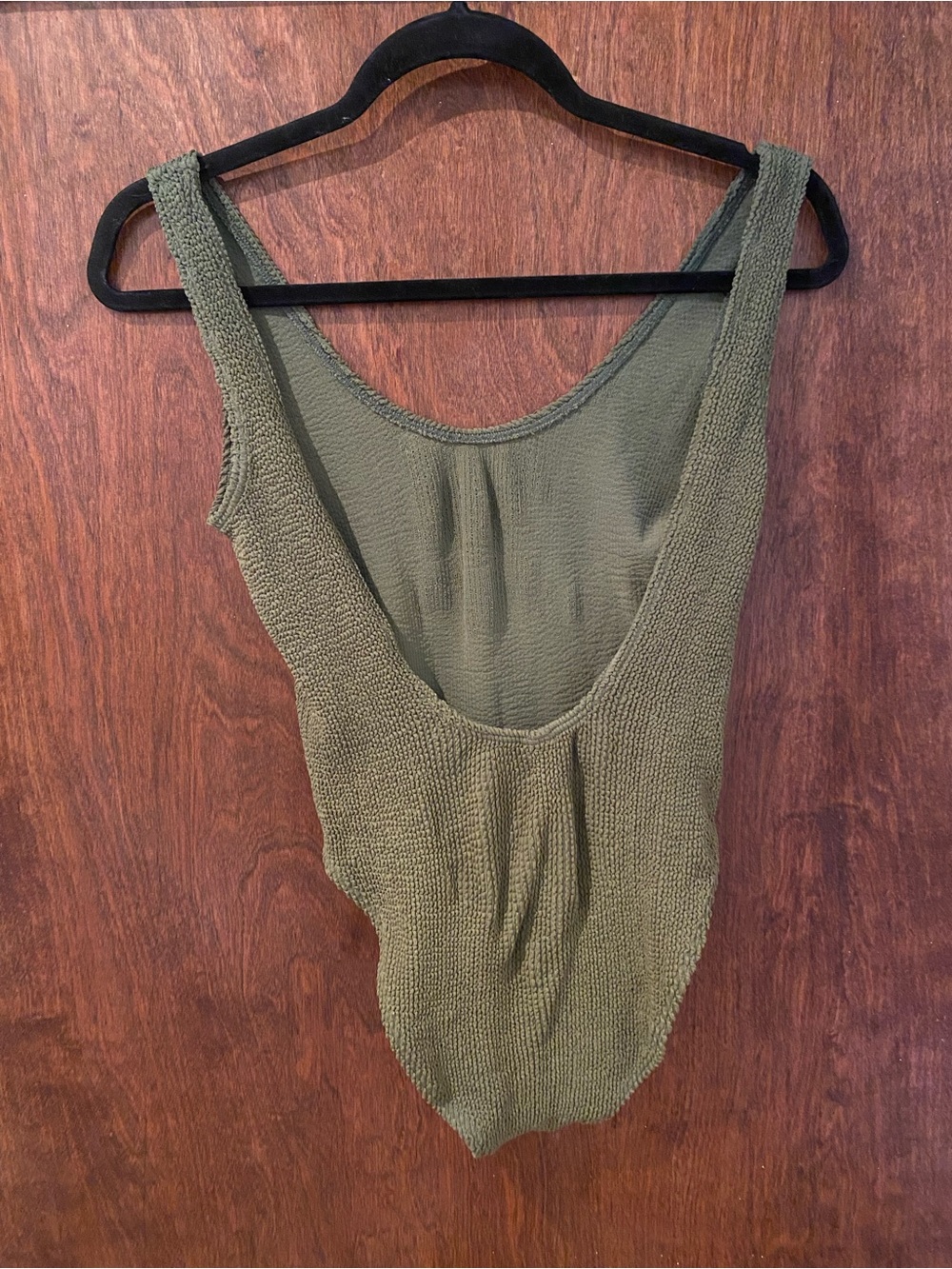 Bond-Eye Australia Mara One Piece Swimsuit – Khaki Eco Crinkle - Picture 6 of 7